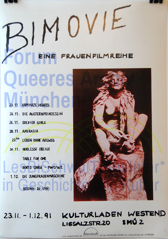 Filmstadt München, Kulturladen Westend 1991 – Bimovie. Eine Frauenfilmreihe