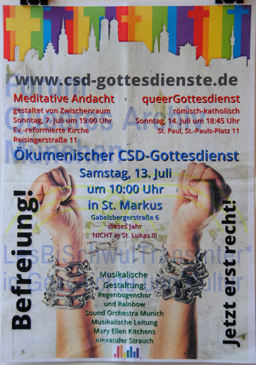 Ökumenische CSD-Gottesdienste München 2019 – Ökumenischer CSD-Gottesdienst