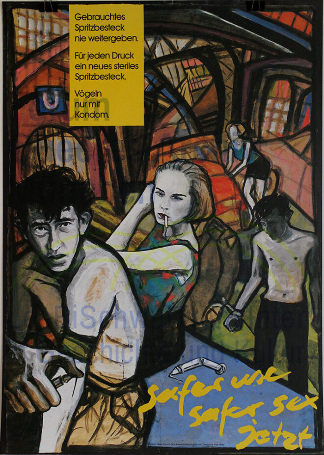 Deutsche AIDS-Hilfe 1987 – Safer use, safer sex jetzt