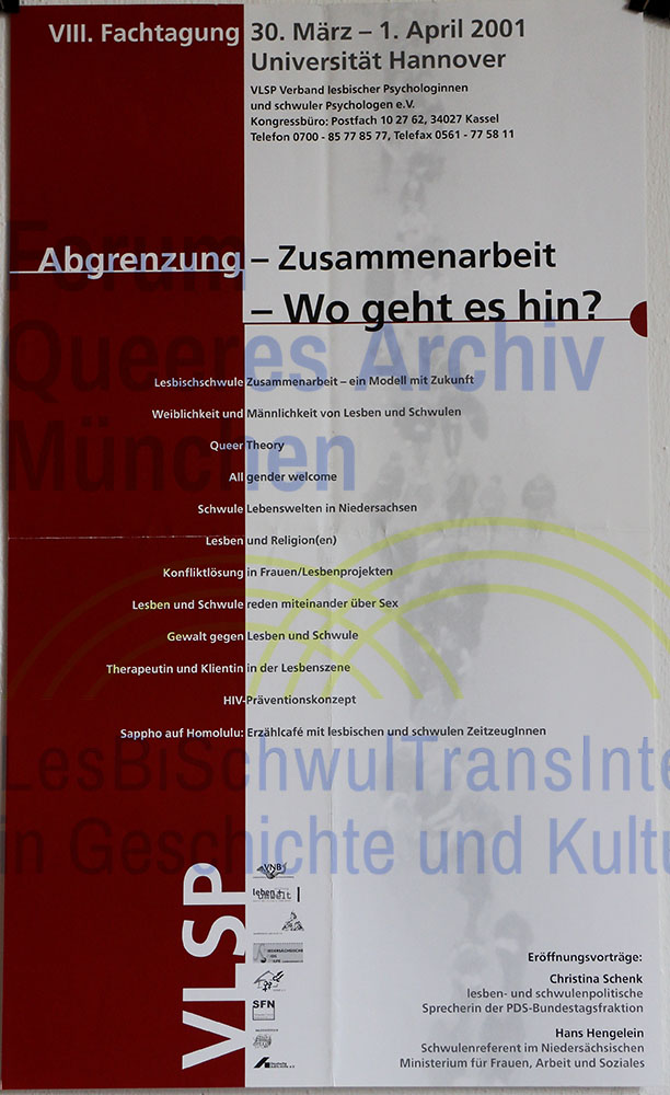 VLSP Verband lesbischer Psychologinnen und schwuler Psychologen e.V. 2001 – Abgrenzung