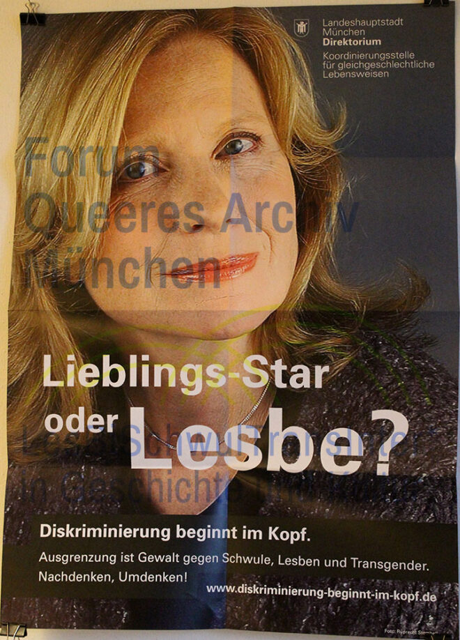 Landeshauptstadt München Direktorium, Koordinierungsstelle für gleichgeschlechtliche LebensweisenMünchen 2008(?) – Lieblings-Star oder Lesbe