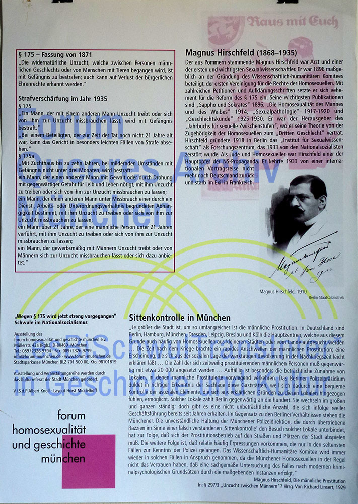 forum homosexualität münchen – Wegen §175 wird jetzt streng