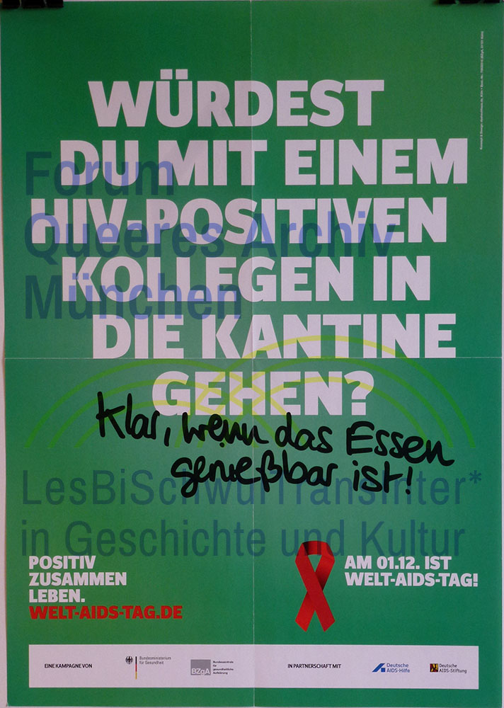 Bundesministerium für Gesundheit, BZgA 2015 – Würdest du mit einem HIV-positiven