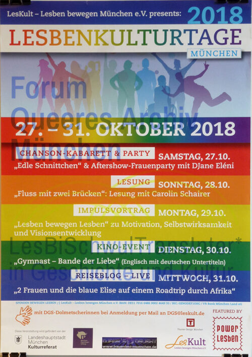 LesKult - Lesben bewegen München e.V. 2018 – Lesbenkulturtage München 2018