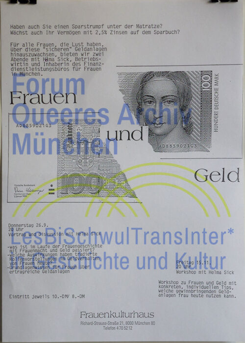Frauenkulturhaus 1990 – Frauen und Geld