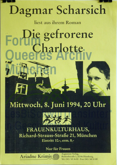Frauenkulturhaus 1994 – Dagmar Scharsich liest aus ihrem