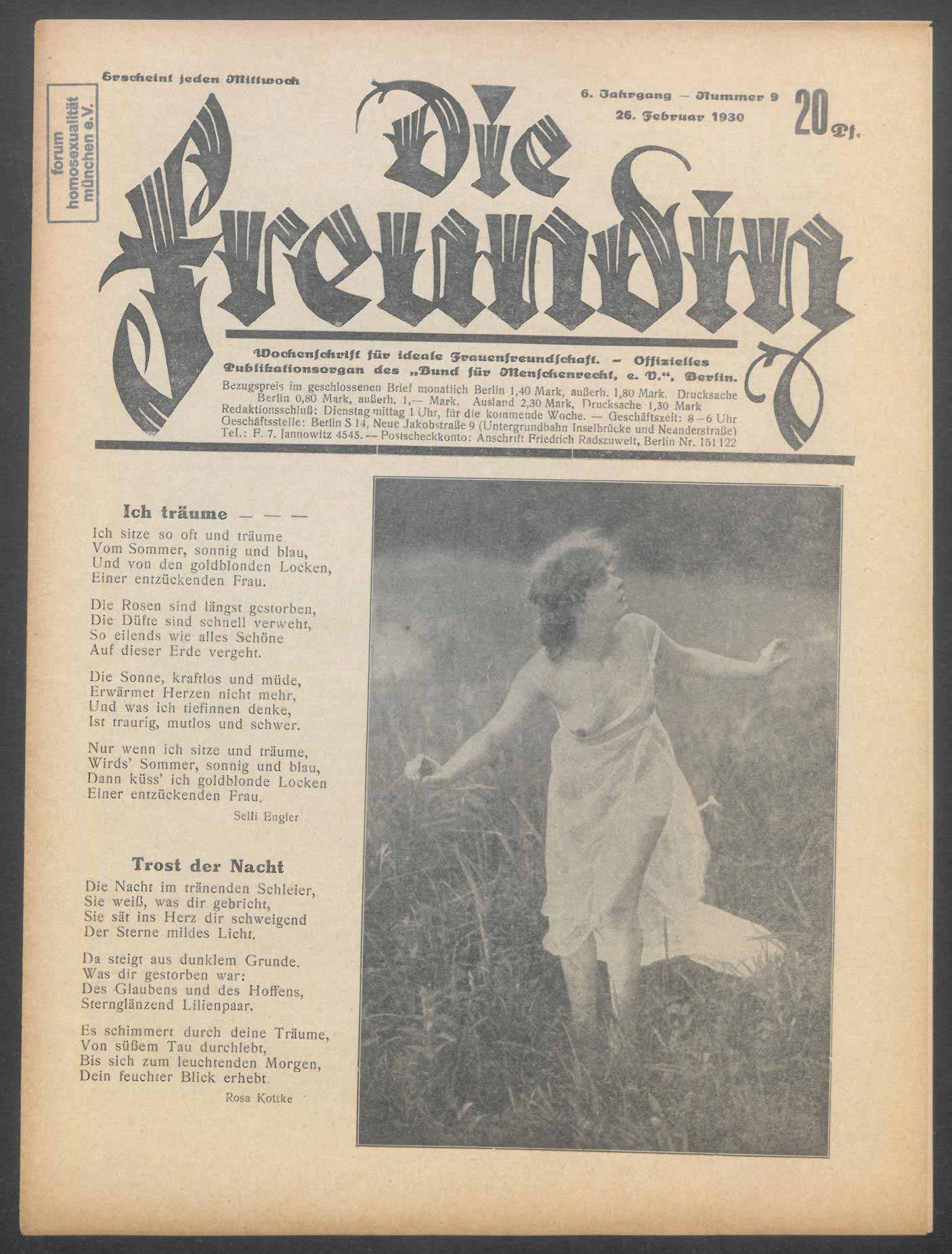 Die Freundin 1930 - Ausgabe 9