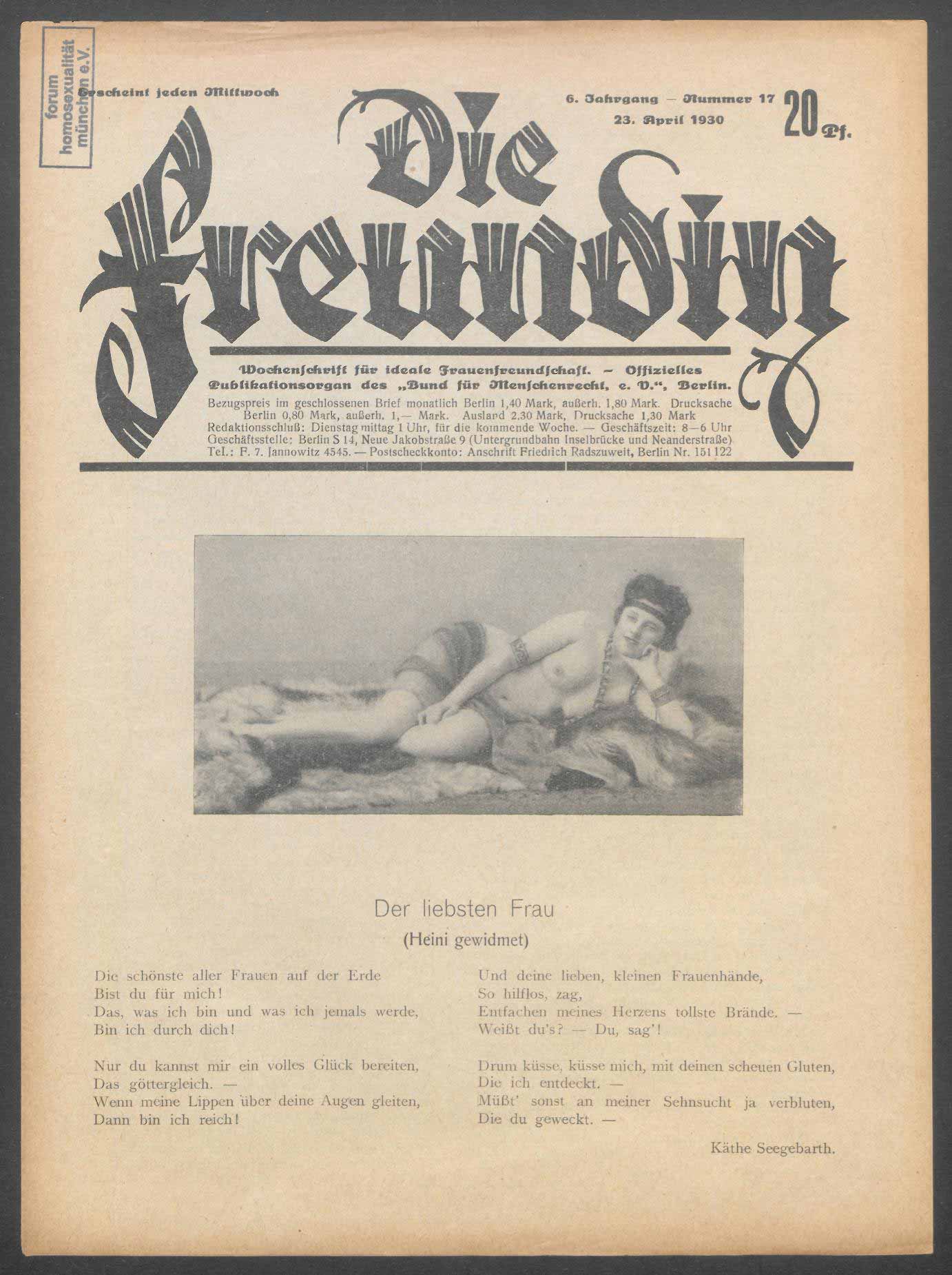 Die Freundin 1930 - Ausgabe 17