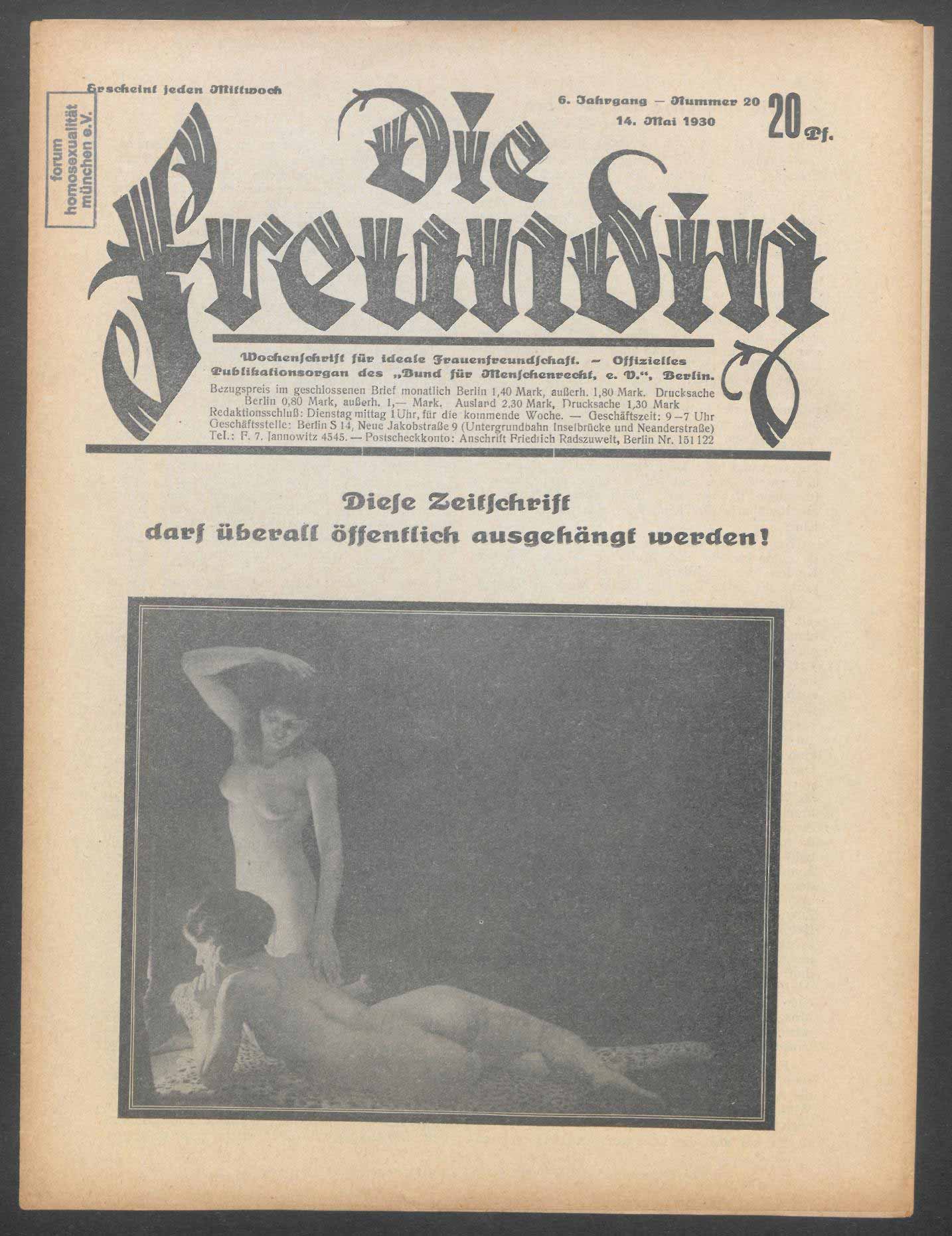 Die Freundin 1930 - Ausgabe 20