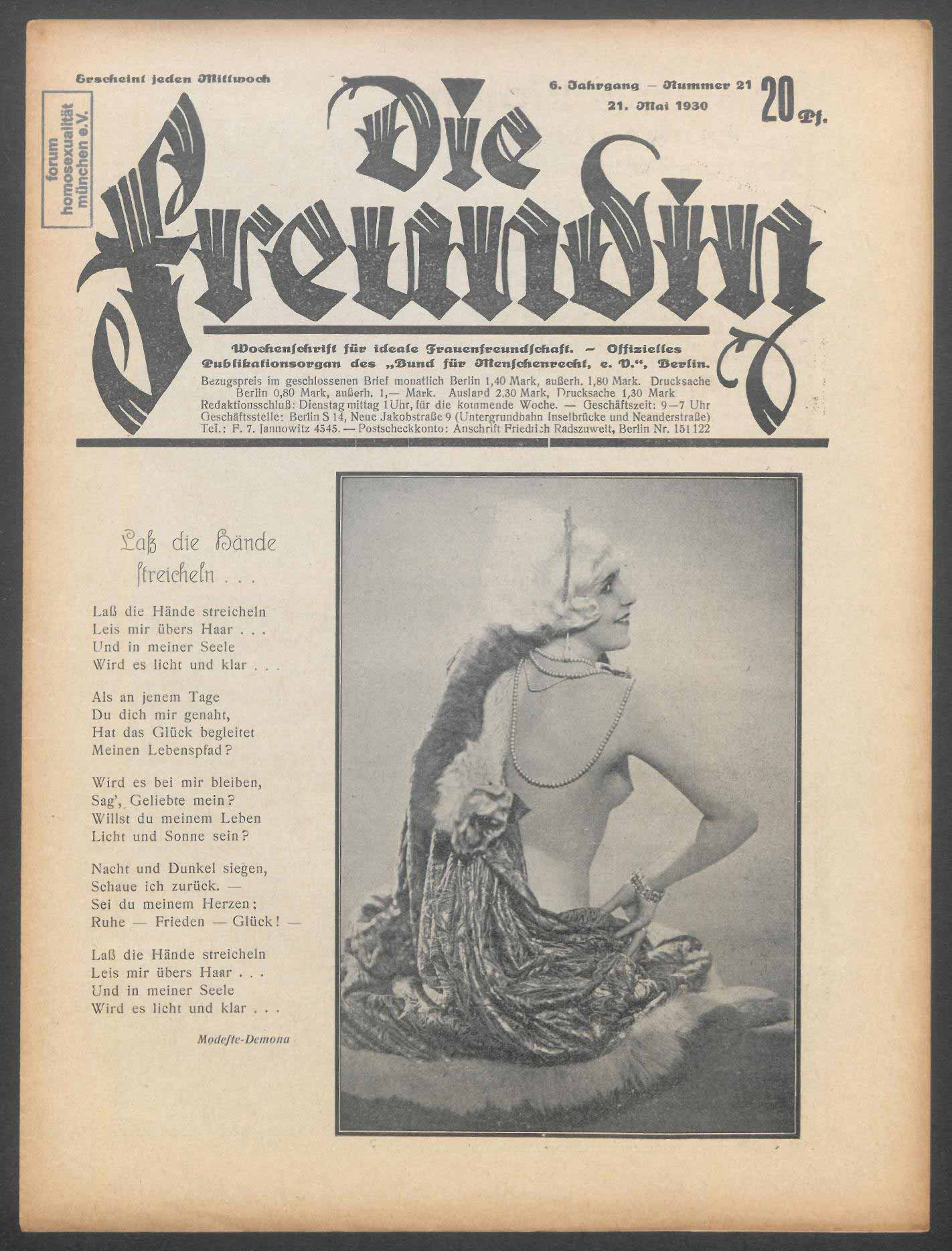 Die Freundin 1930 - Ausgabe 21