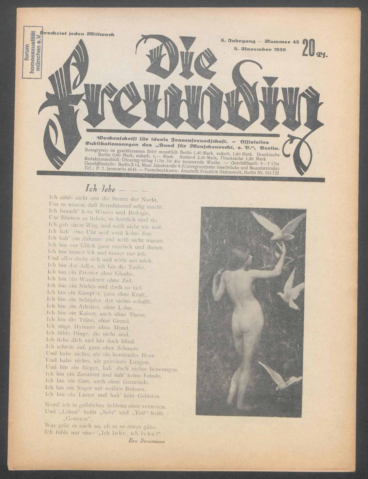Die Freundin 1930 - Ausgabe 45