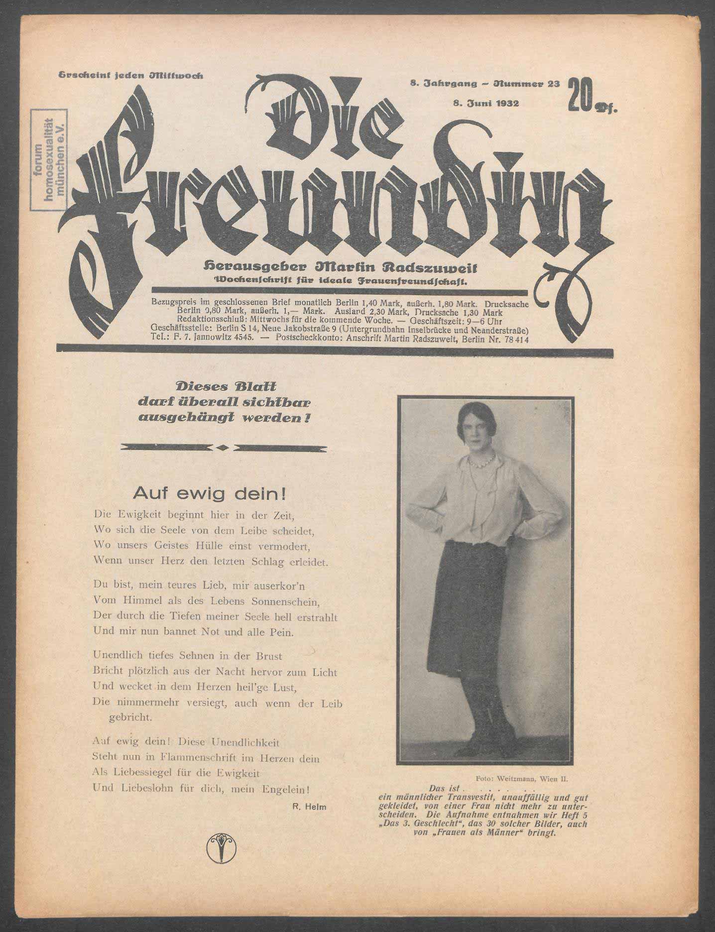 Die Freundin 1932 - Ausgabe 23